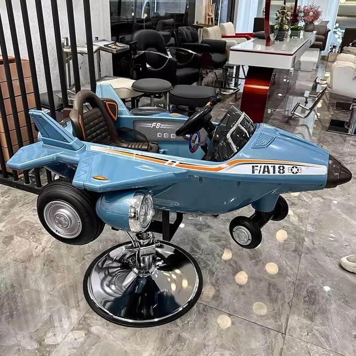 Jincheng children's barber chair airplane cartoon hairdressing children's hairdressing chair modern beauty salon furniture