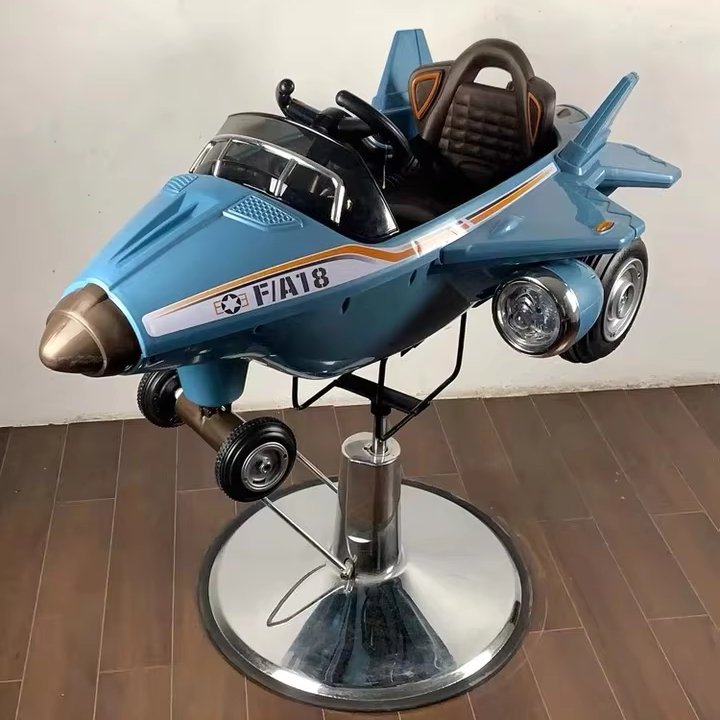 Jincheng children's barber chair airplane cartoon hairdressing children's hairdressing chair modern beauty salon furniture