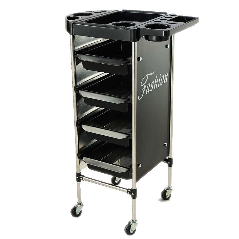 Professional Hairdressing Salon Hair Stylist Storage Spa Service Equipment Station Rolling Trolley Tray Cart