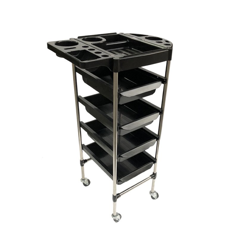 Professional Hairdressing Salon Hair Stylist Storage Spa Service Equipment Station Rolling Trolley Tray Cart