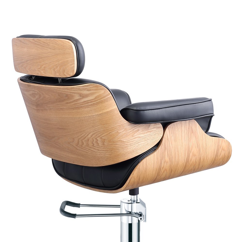 DM Barbero Wholesale Beauty Salon Hydraulic Black Leather Duty Barber Chair OEM Hair Heavy Salon Furniture