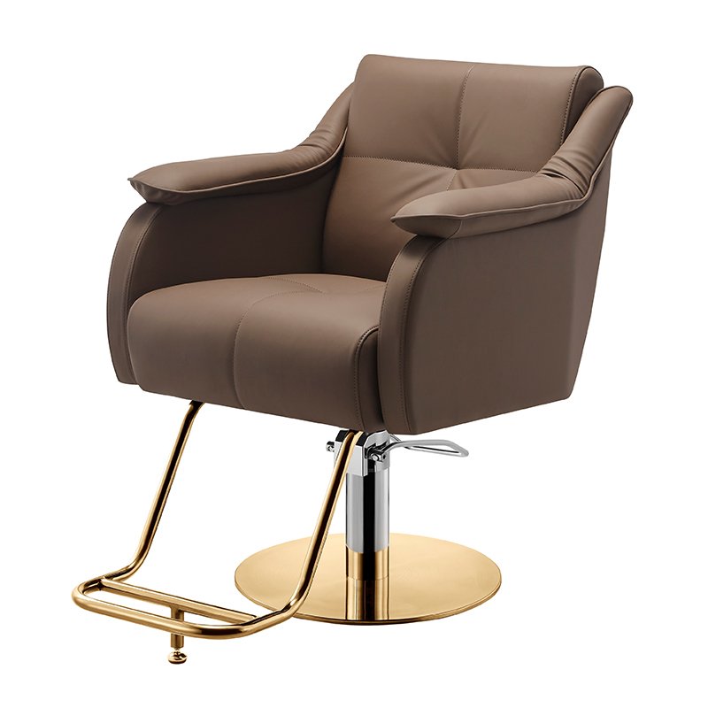 Reclinable Barber Chair for Sale Cheap Hair Salon Pink Beauty Salon Furniture Modern Black and Gold Salon Furniture 2pcs