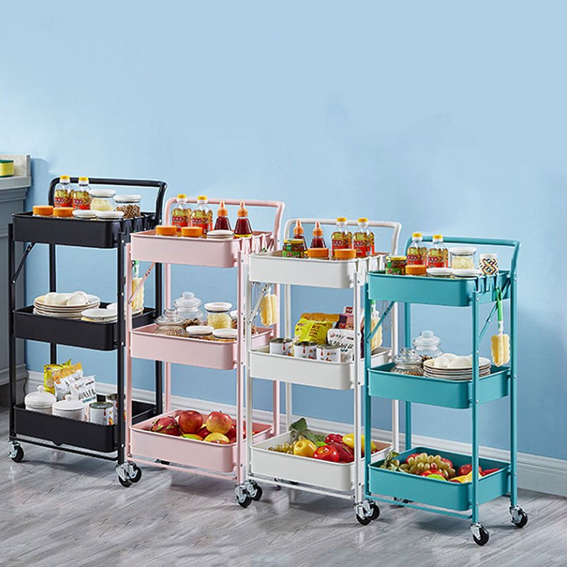 Wholesale 3-tier No Need To Install,Rolling Utility Kitchen Trolley Cart With Wheels And Storage,For Kitchen,Bathroom,Office