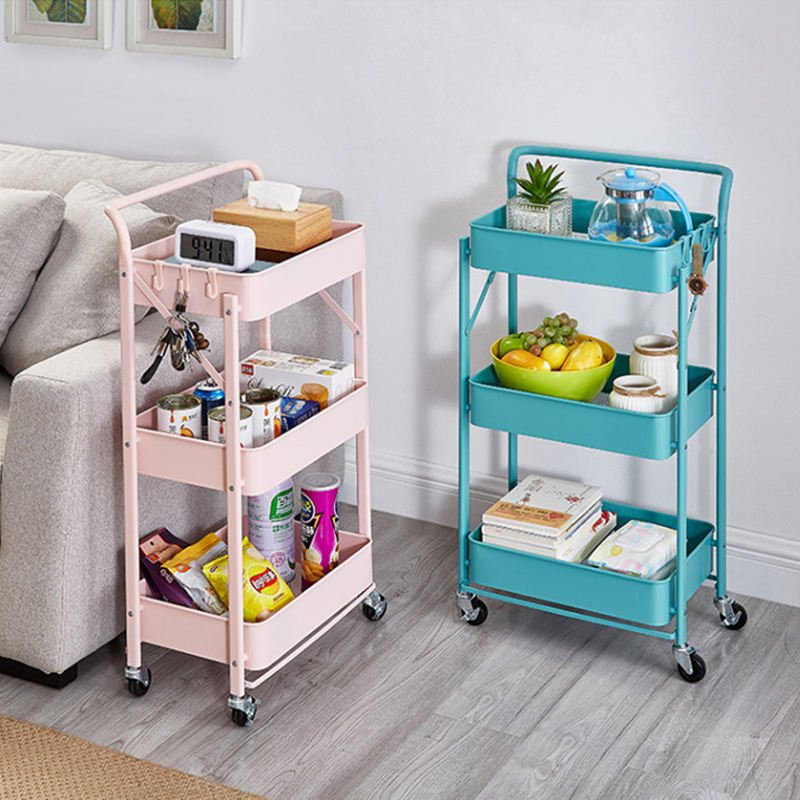 Wholesale 3-tier No Need To Install,Rolling Utility Kitchen Trolley Cart With Wheels And Storage,For Kitchen,Bathroom,Office