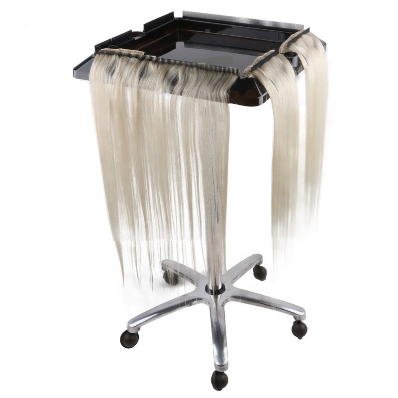 Hair Extension Tools Hairdressing Movable Stainless Steel Beauty Salon Trolley for Tip Hair Extension