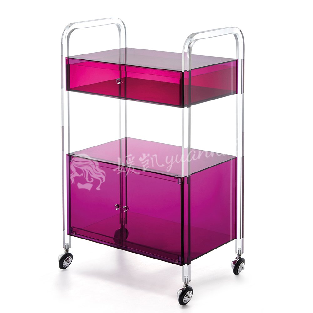 High-quality barbershop beauty barrow salon furniture black plastic trolley Used by barbers