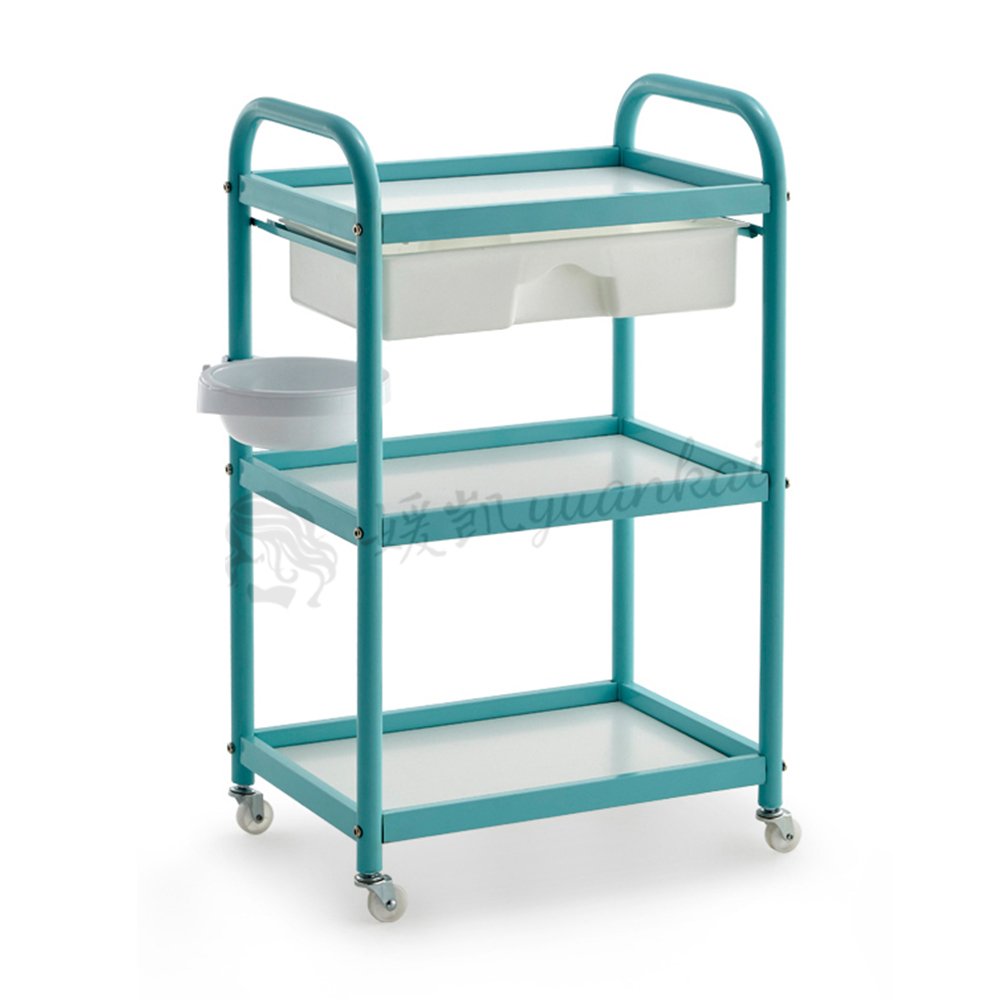 High-quality barbershop beauty barrow salon furniture black plastic trolley Used by barbers