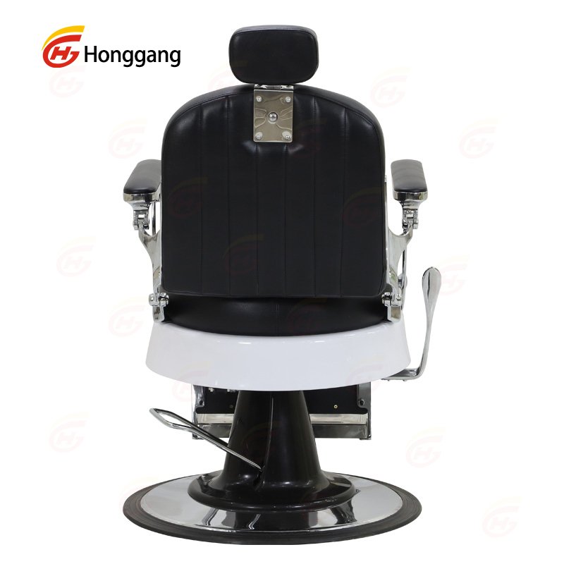Elegant Antique Black Barber Chair for Men - Perfect for Salons and Barbershops