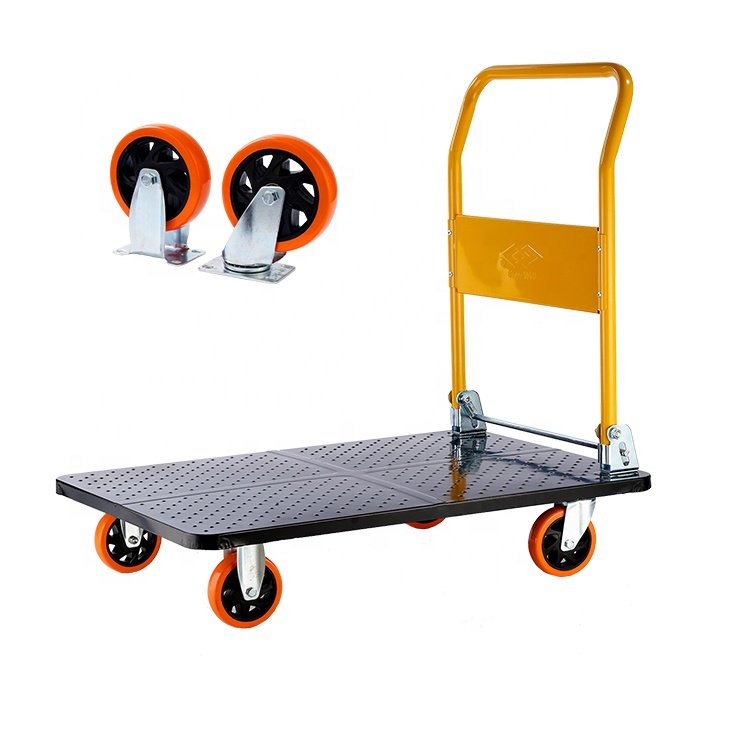 300kg 500kg 700kg Folding Metal Hand Cart Heavy Duty Steel Platform Hand Truck 1102LB Portable trolley 661LB Foldable Hand Cart