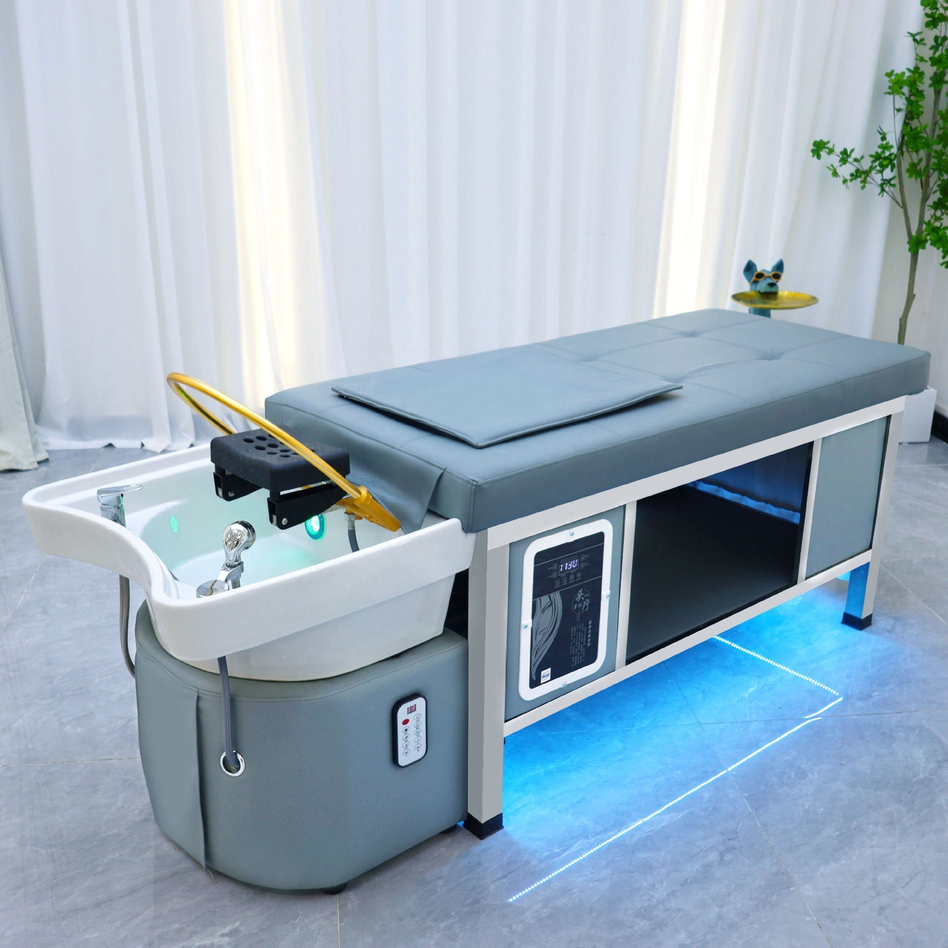 New Design Shampoo Bed Hair Salon Washing Chair Thai Head Spa Water Therapy Shampoo Bed