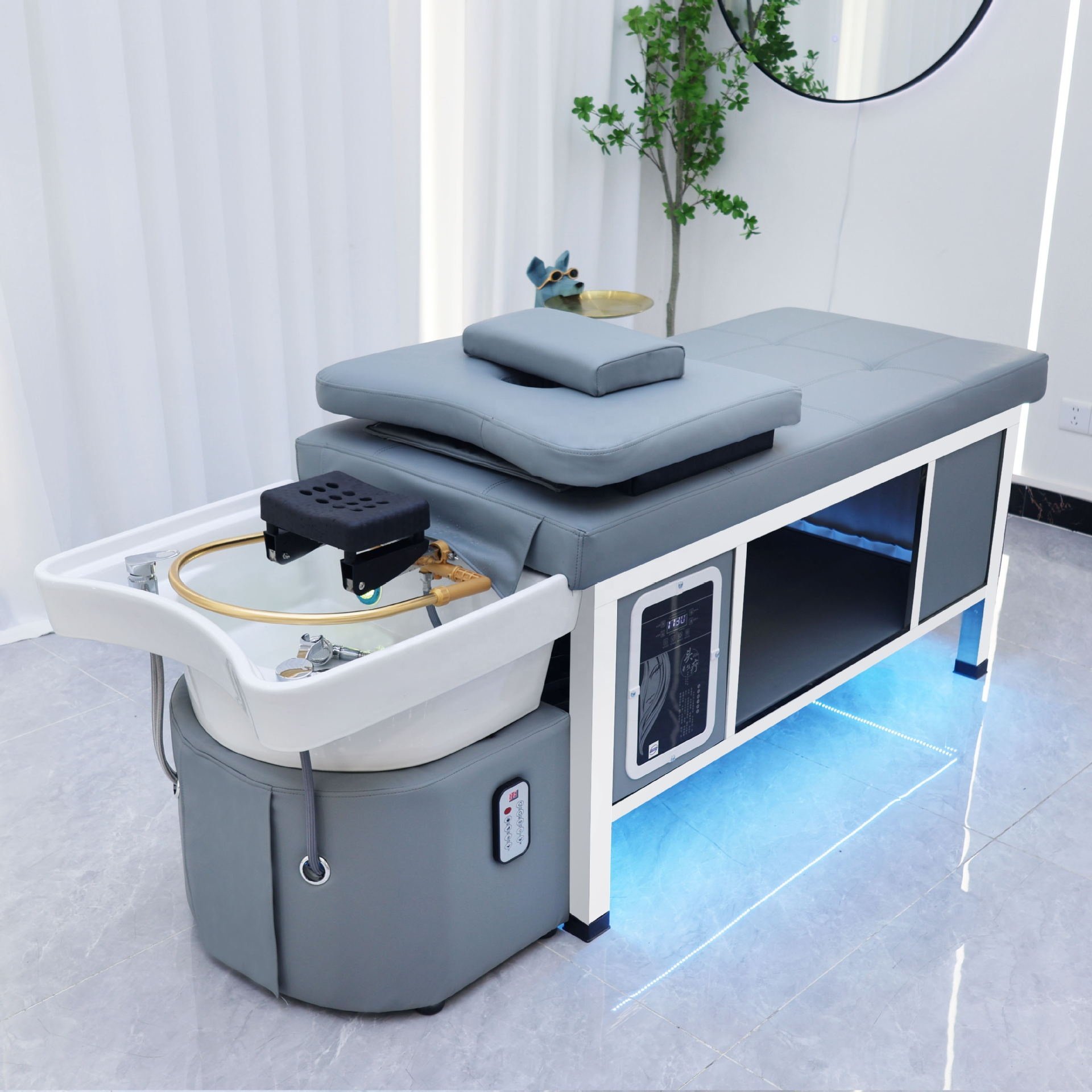 New Design Shampoo Bed Hair Salon Washing Chair Thai Head Spa Water Therapy Shampoo Bed
