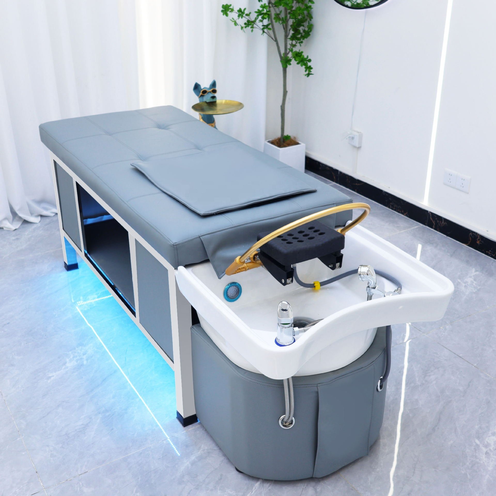 New Design Shampoo Bed Hair Salon Washing Chair Thai Head Spa Water Therapy Shampoo Bed