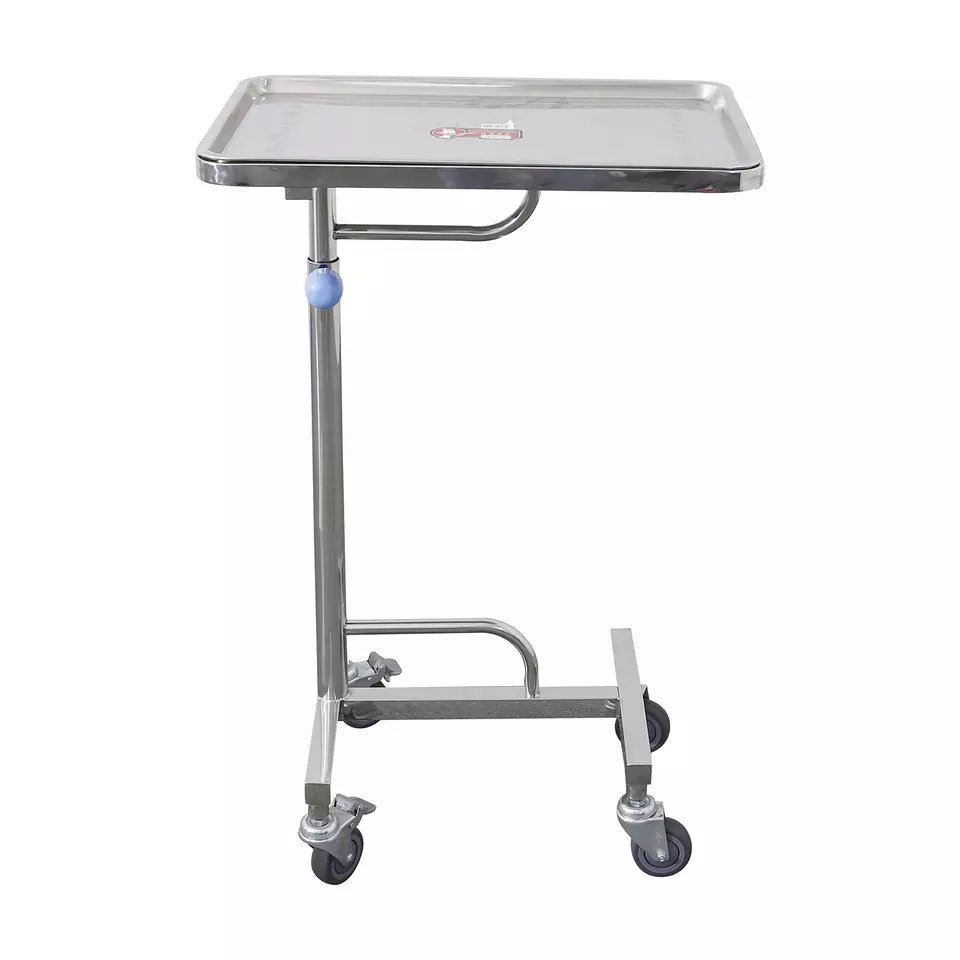Stainless Steel Surgical Mechanical Mayo Table for Operating Room Hospital Medical Instrument Trolley Available for Sale