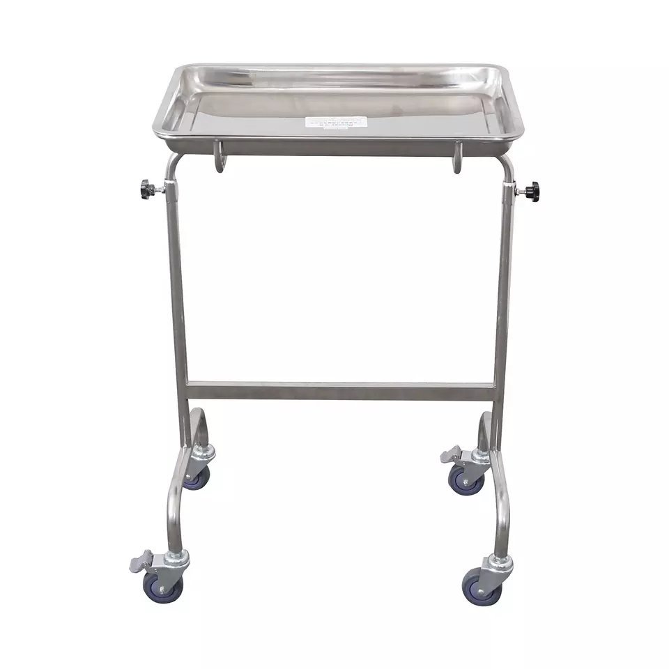 Stainless Steel Surgical Mechanical Mayo Table for Operating Room Hospital Medical Instrument Trolley Available for Sale