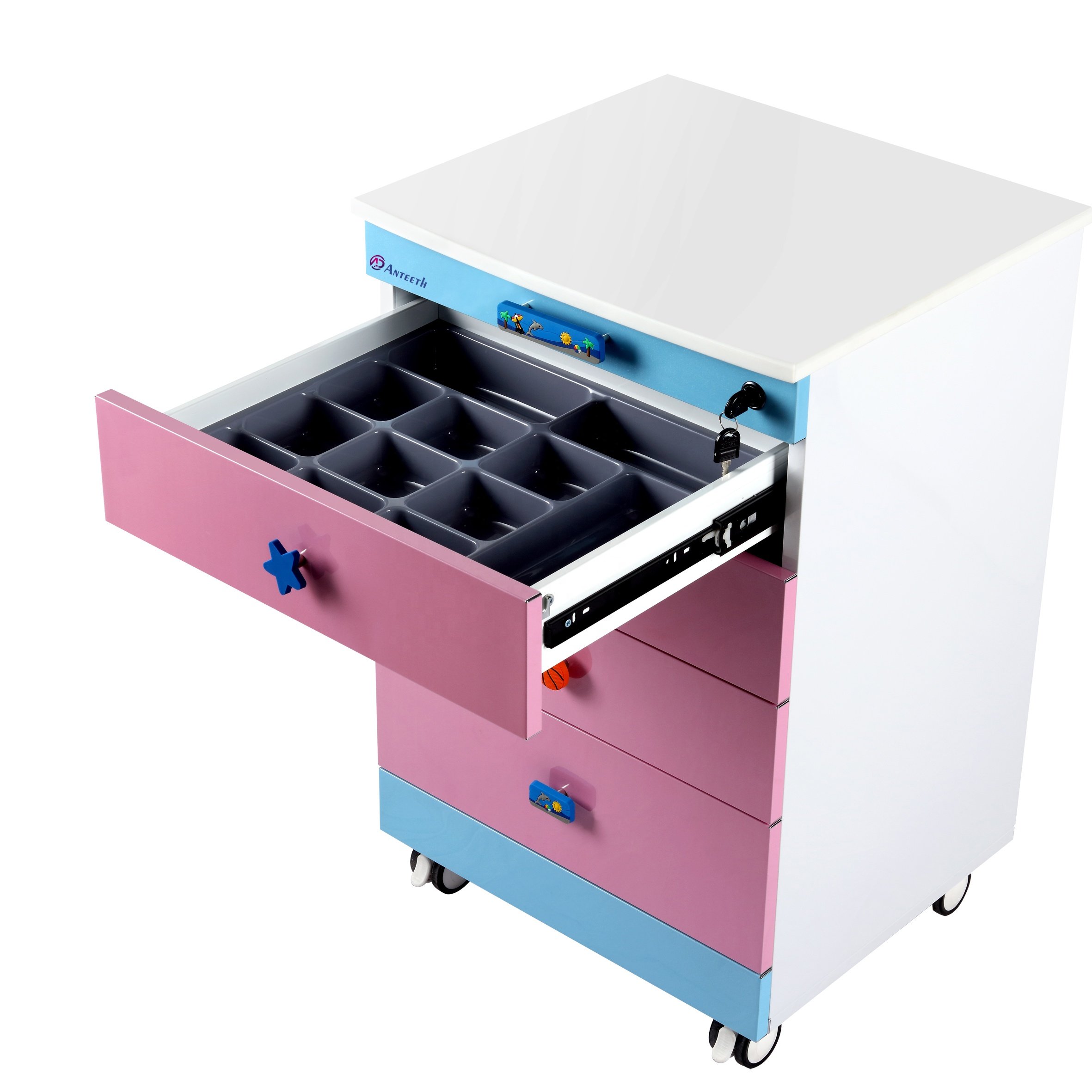 New Fashion Hospital Lab Furniture Portable Dental Clinic Cabinet Design Trolley Mobile Dental Cabinet