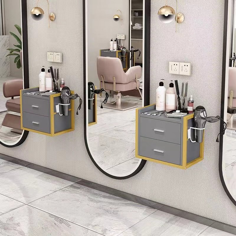 MY Modern Metal Frame Layer Tool Cart Hair Salon Equipment Set Furniture Beauty Salon Trolley Wall Mounted Tool Cabinet