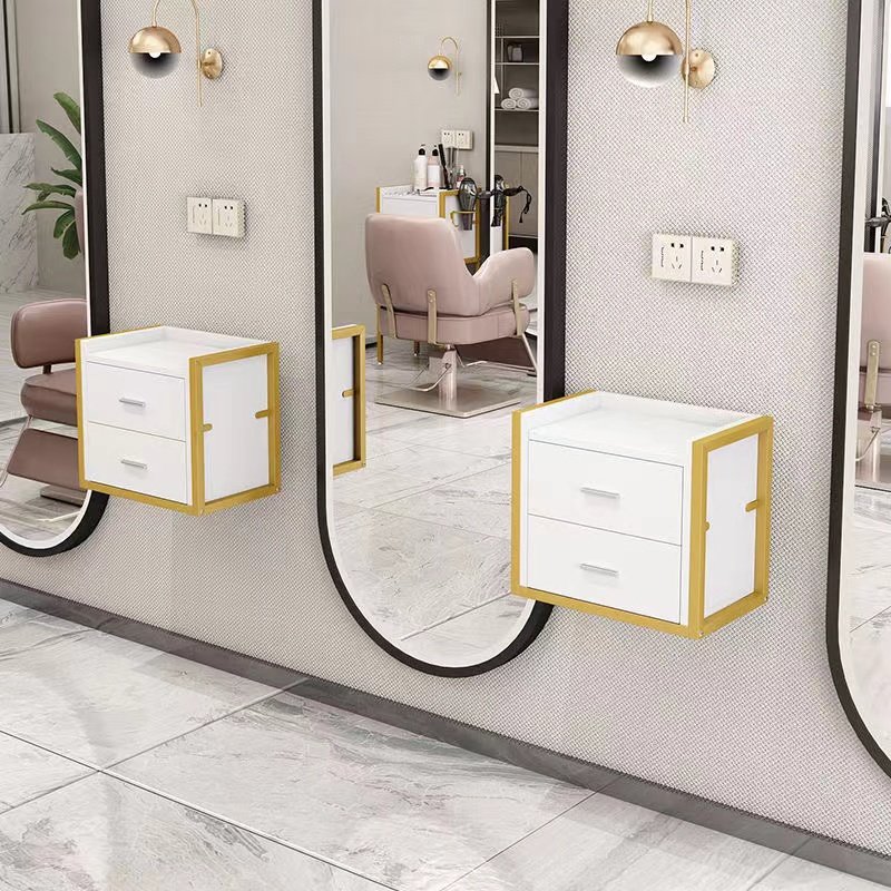 MY Modern Metal Frame Layer Tool Cart Hair Salon Equipment Set Furniture Beauty Salon Trolley Wall Mounted Tool Cabinet