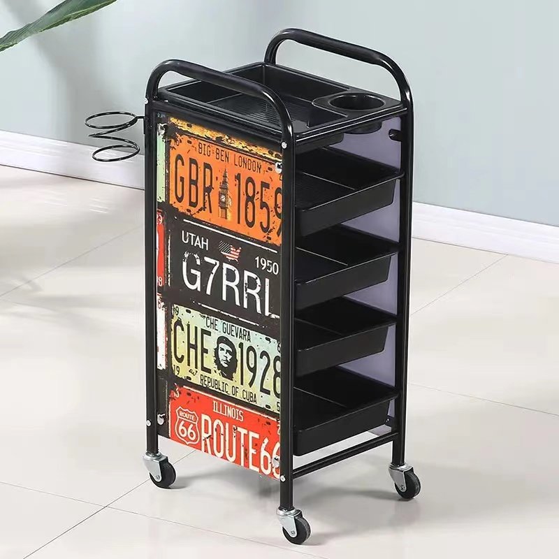 2024 High quality and affordable salon furniture, hair salon specific plastic and metal carts