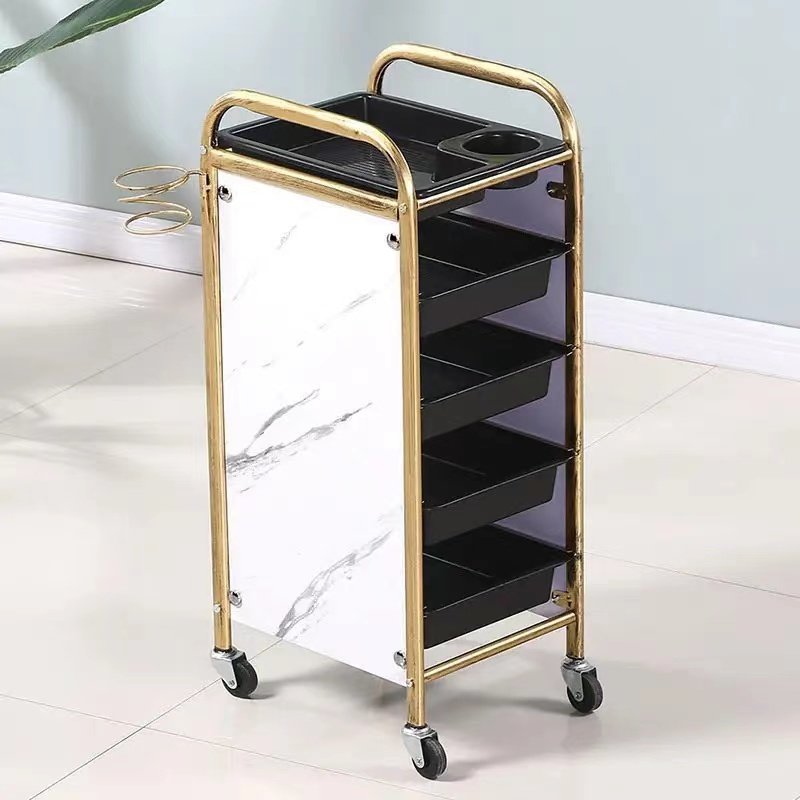 2024 High quality and affordable salon furniture, hair salon specific plastic and metal carts