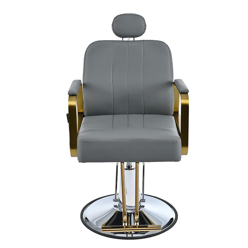 Classic Reclining Barber Chair Salon Equipment with Heavy Duty Hydraulic Pump 360 Degrees Swivel Reclining Salon Chair