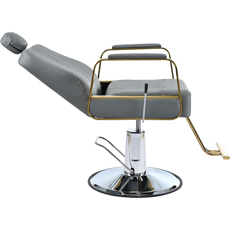 Classic Reclining Barber Chair Salon Equipment with Heavy Duty Hydraulic Pump 360 Degrees Swivel Reclining Salon Chair