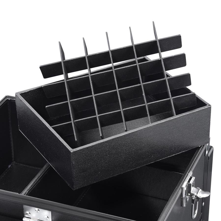 KONCAI Nail Manicure Platform Portable Rolling Makeup Train Case Nail Salon table Makeup case Polish Trolley Workstation