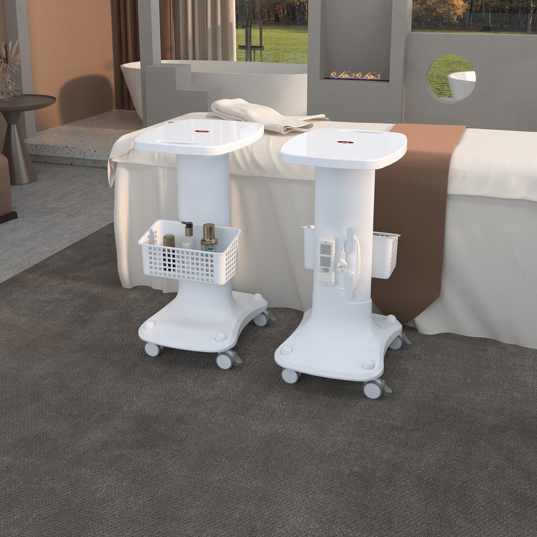 China Manufacture Custom Salon Furniture Trolley Carts Facial Skin Beauty Machine Laser Trolley For Equipment Use