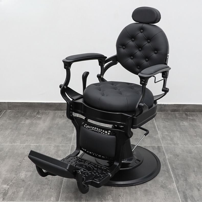 Retro Metal Barber Chairs Salon Furniture Reclining Hairdressing Beauty Hair Vintage Cadeira De Barber