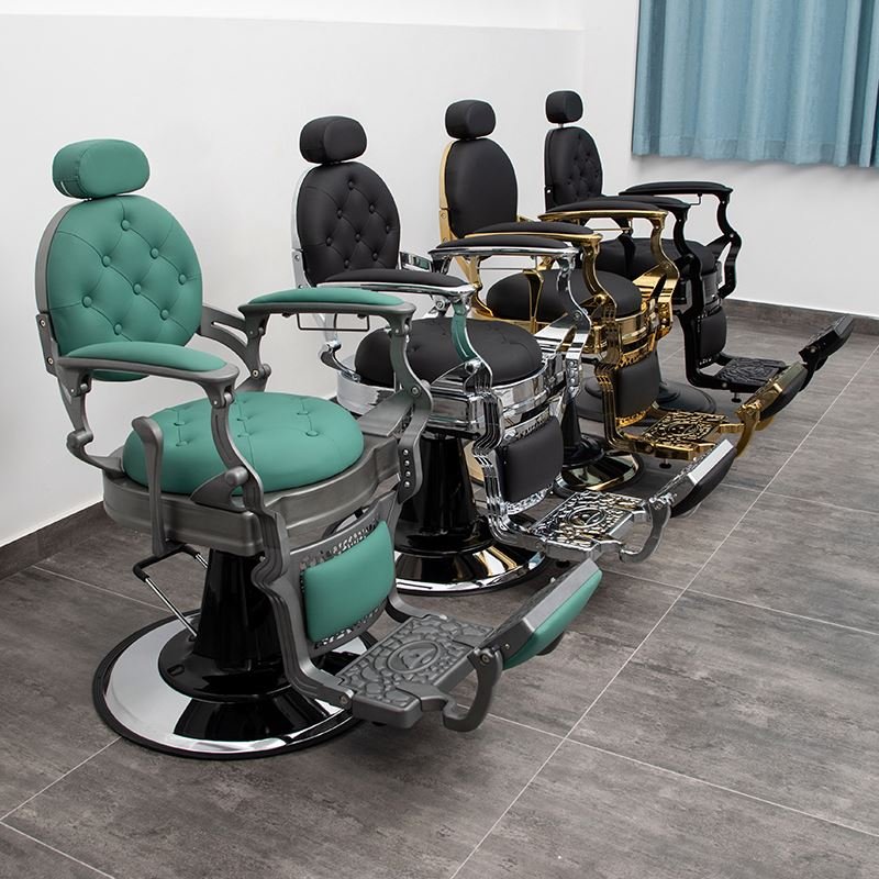 Retro Metal Barber Chairs Salon Furniture Reclining Hairdressing Beauty Hair Vintage Cadeira De Barber