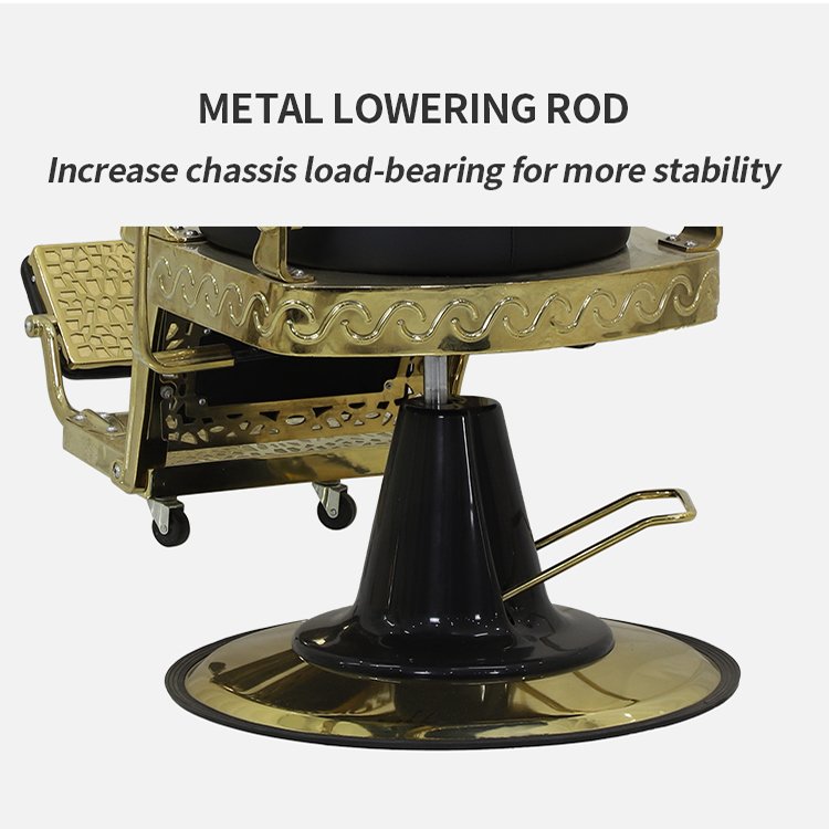 luxury professional salon synthetic leather hydraulic pump gold antique portable barbers shop chairs for sale