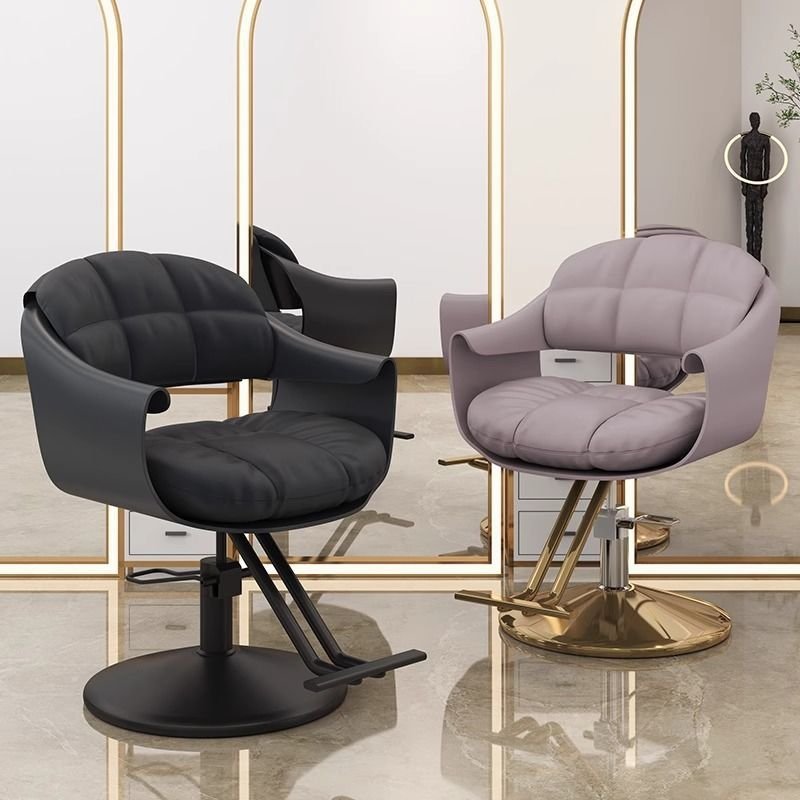 Hair Salon Gold Reclining Hydraulic Adjustable Lift Beauty Salon Equipment Barber Chair Styling Chair For Salon