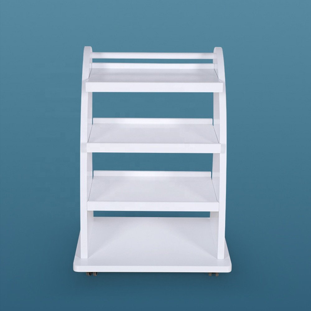 Modern White Beauty Salon Spa Pedicure Cart Nail Trolly with Wheels