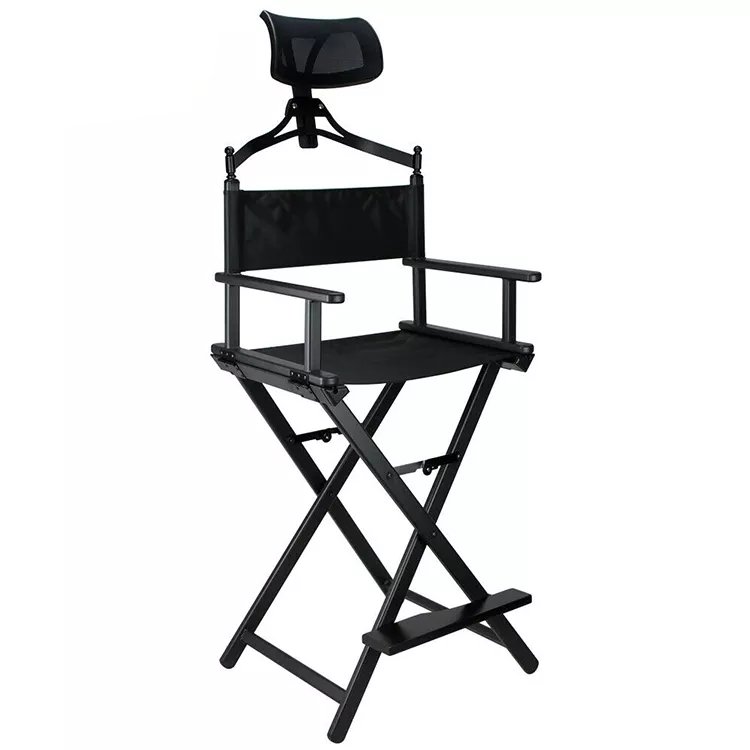 Outdoors Extra Tall Folding Chair Portable Travel Cosmetic Chair Professional Artist Makeup Chair With Headrest