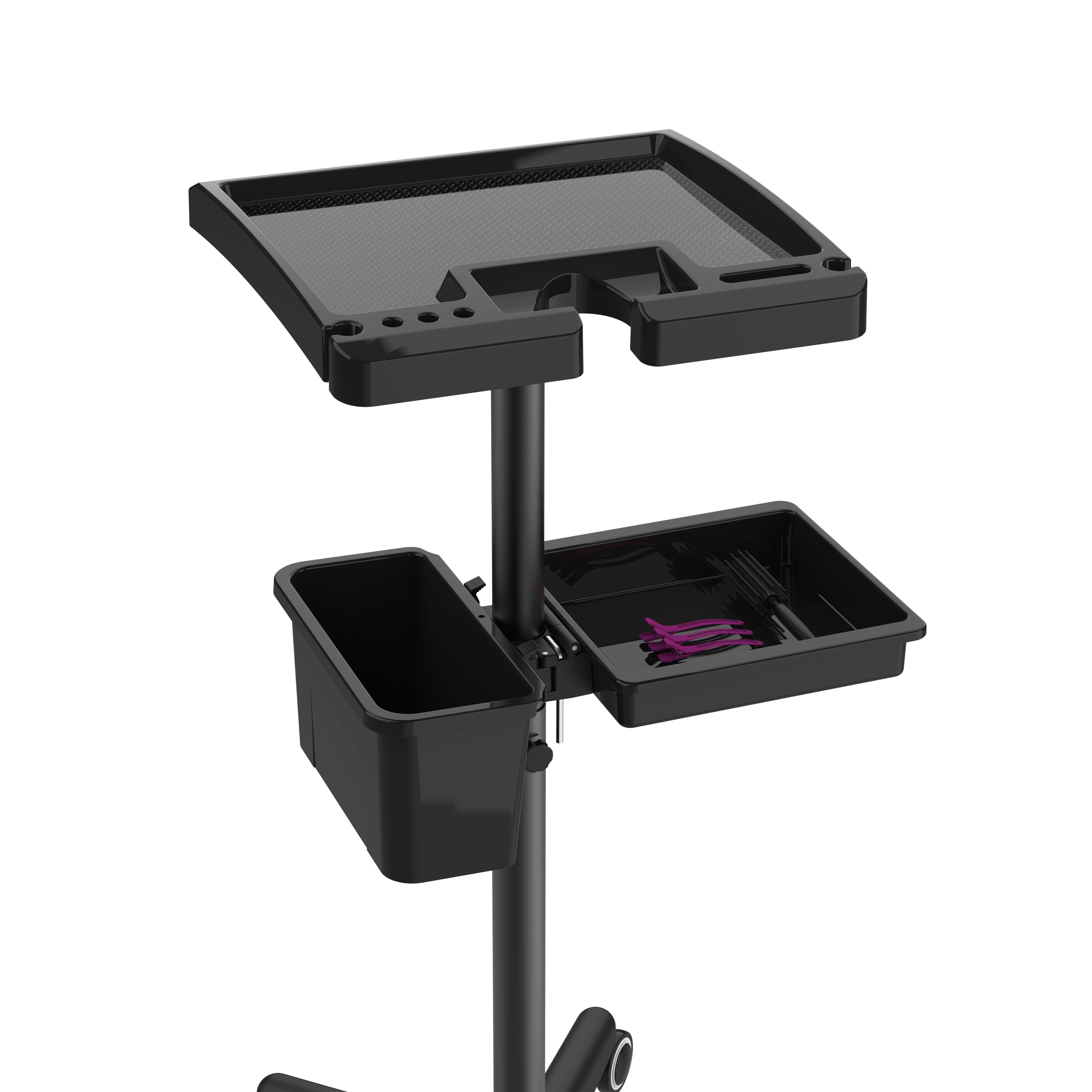 Durable ABS Anti-Slip Top Tray Luxurious Folding Tray Removable Trash Box Professional Salon Service Tray