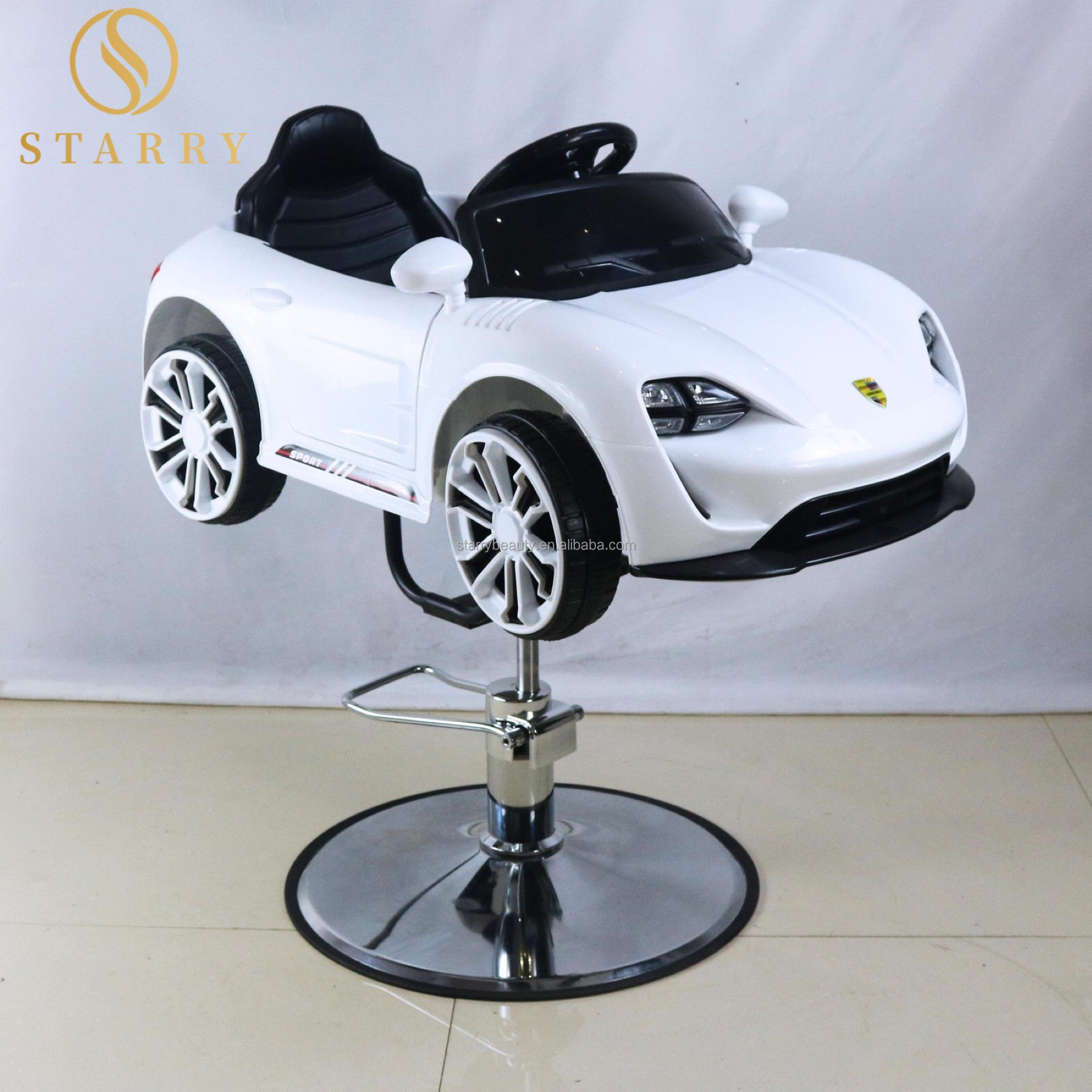 Hair salon kids barbershop white toy sport car children barber chair