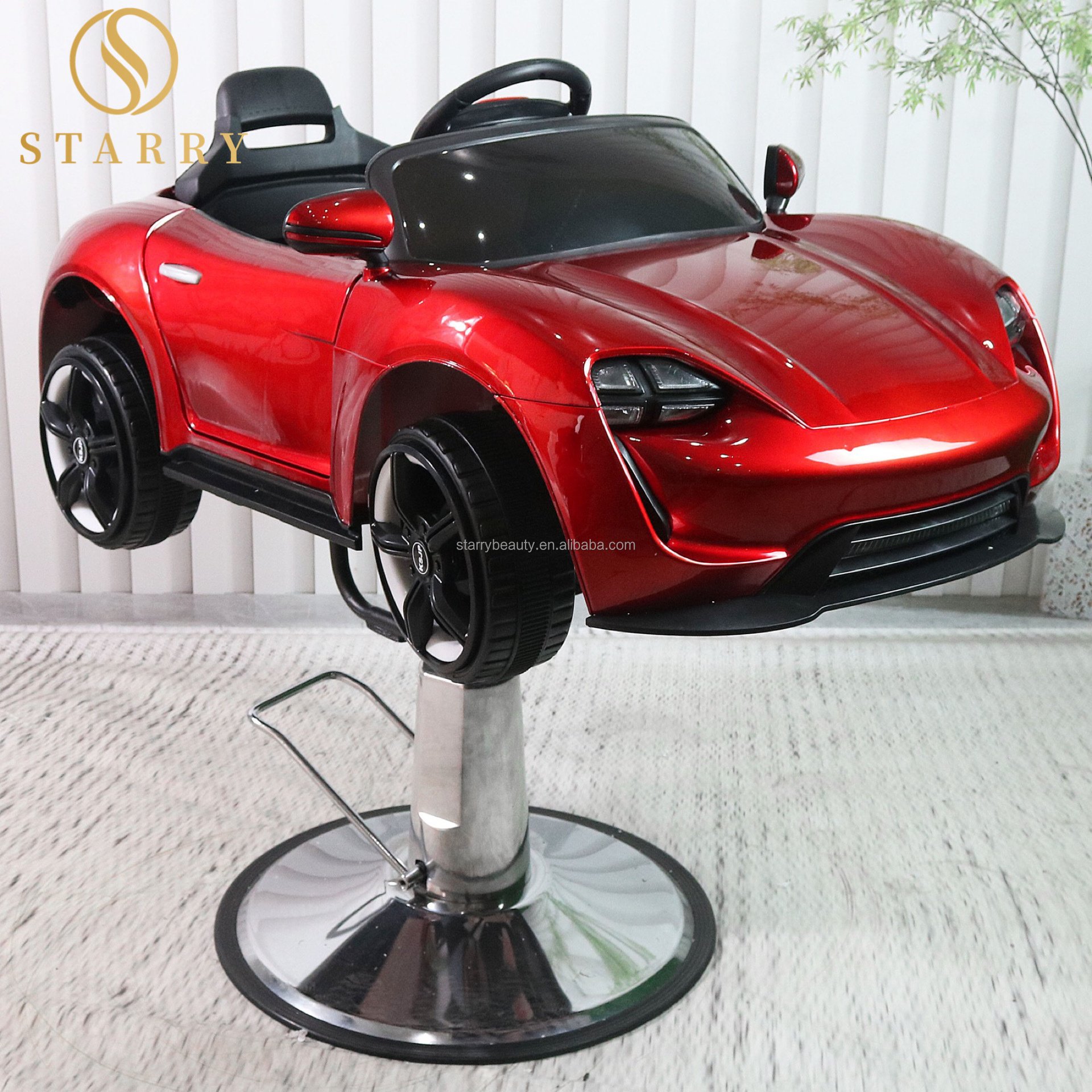 Hair salon kids barbershop white toy sport car children barber chair