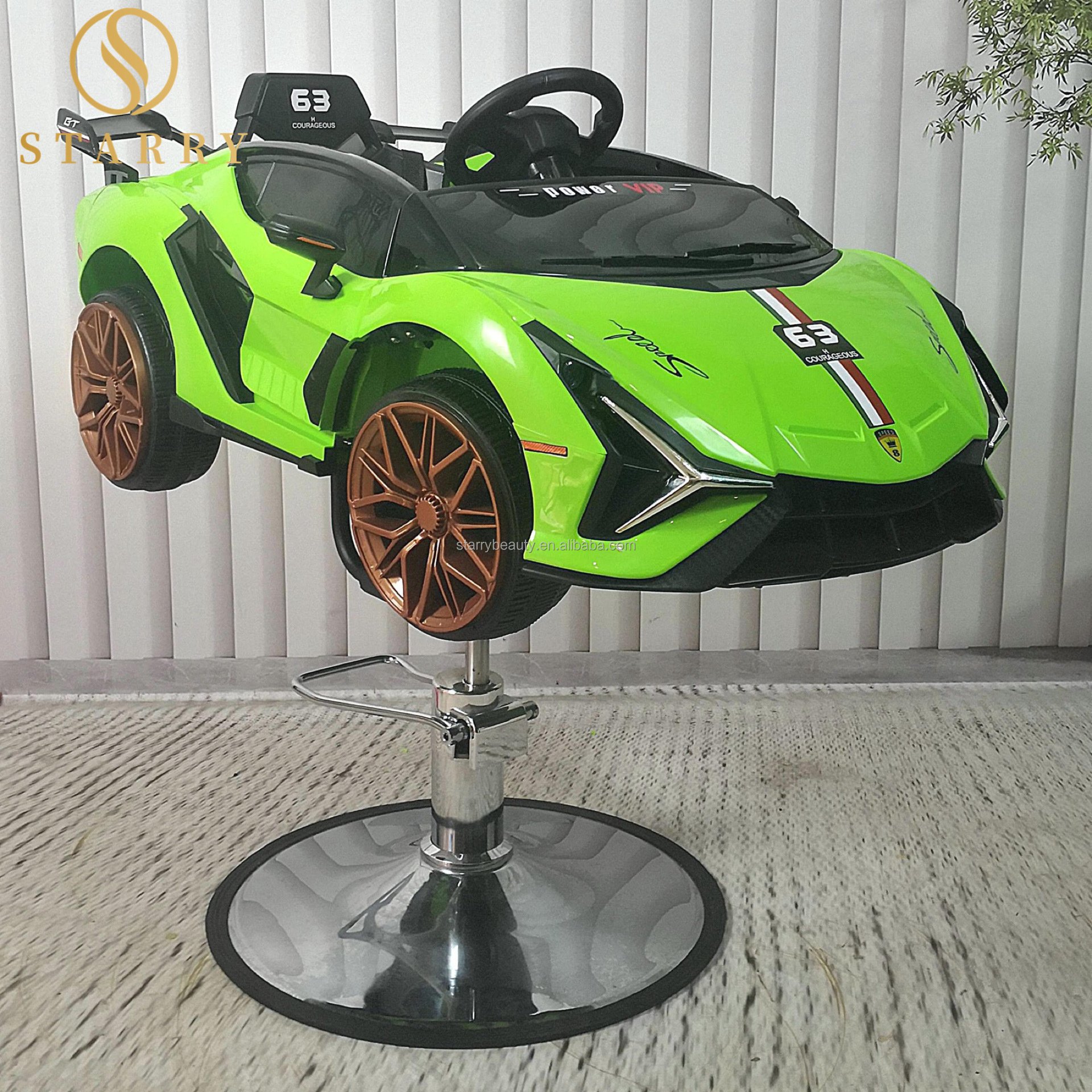 Hair salon kids barbershop white toy sport car children barber chair