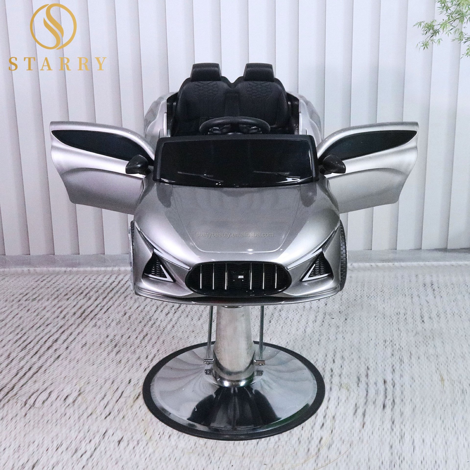 Hair salon kids barbershop white toy sport car children barber chair