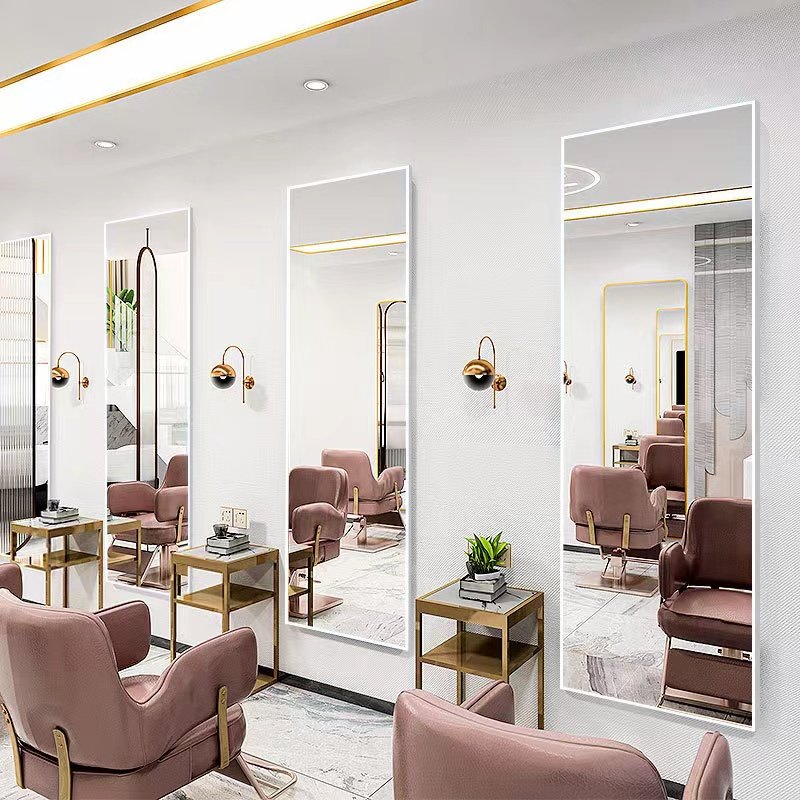Diant Touch Sensor Vanities Switch Dimmable Ladies Dressing Mirror Bedroom Full Length Salon Mirror With Led Lights