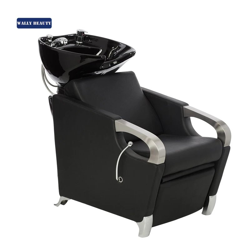 Wally Beauty Luxury Black Salon Furniture Set Rogers Barber Chair Black salon trolley 2024 Hair Salon Mirrors Designs