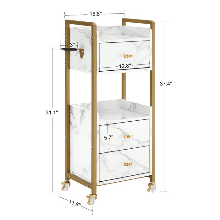 DM Professionnel plastic beauty hair salon trolley with doesn't suck hair wheel