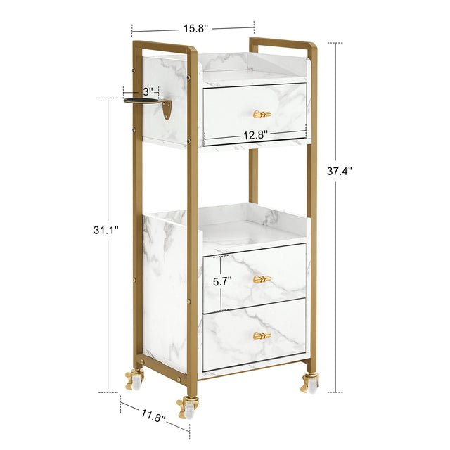 DM Professionnel plastic beauty hair salon trolley with doesn't suck hair wheel