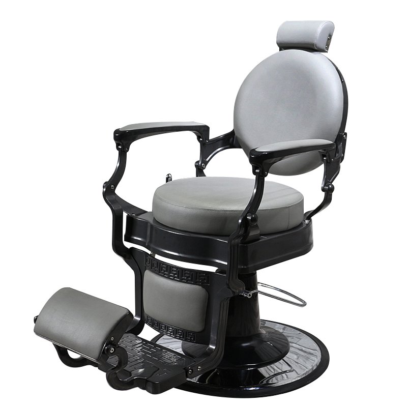 Barber salon shop gray fabric barber chair high quality fabric can be customized color for easy cleaning