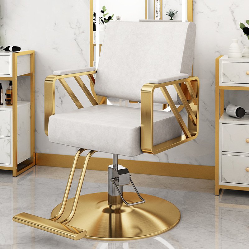 Hairdressing Equipment Barbershop Gold Chair And Furniture Luxury Barber Shop Chair Heavy Duty Hydraulic Hairdressing Chair