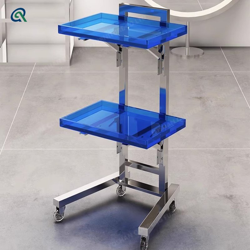Qunpeng Multi-function Folding Stainless Steel Ironing Tools Barber Shop Hair Salon Trolley Beauty Salon Equipment