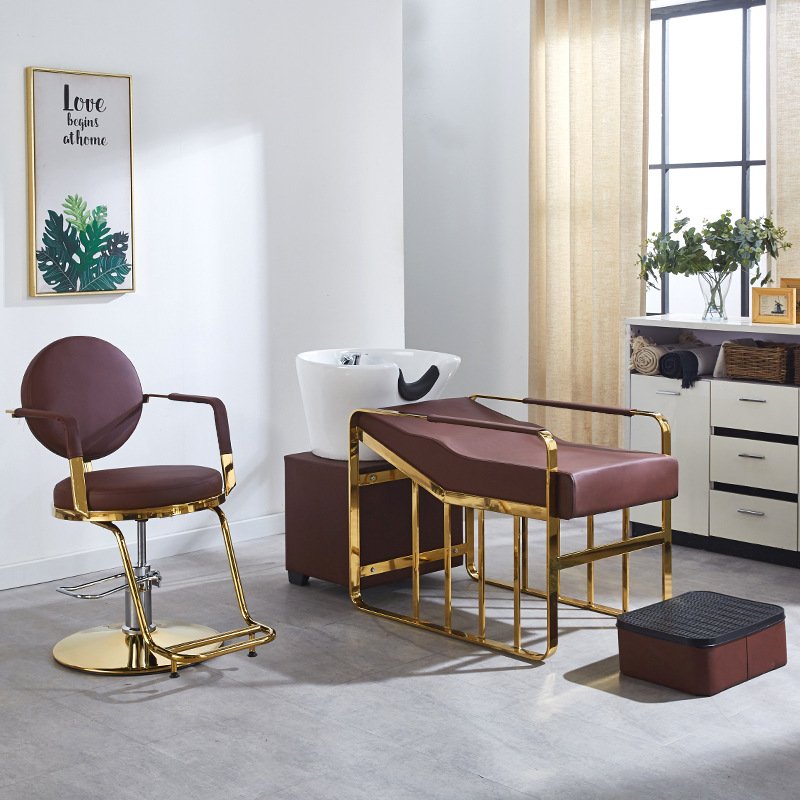 high quality salon furniture styling pink barber chair modern beauty gold salon chair for sale