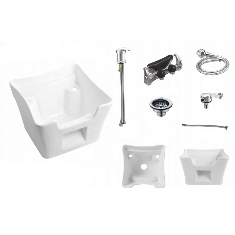 Wholesale Salon Shampoo Bowl Unit Replacement Part Accessories Salon Shower Hose Shampoo Basin Set