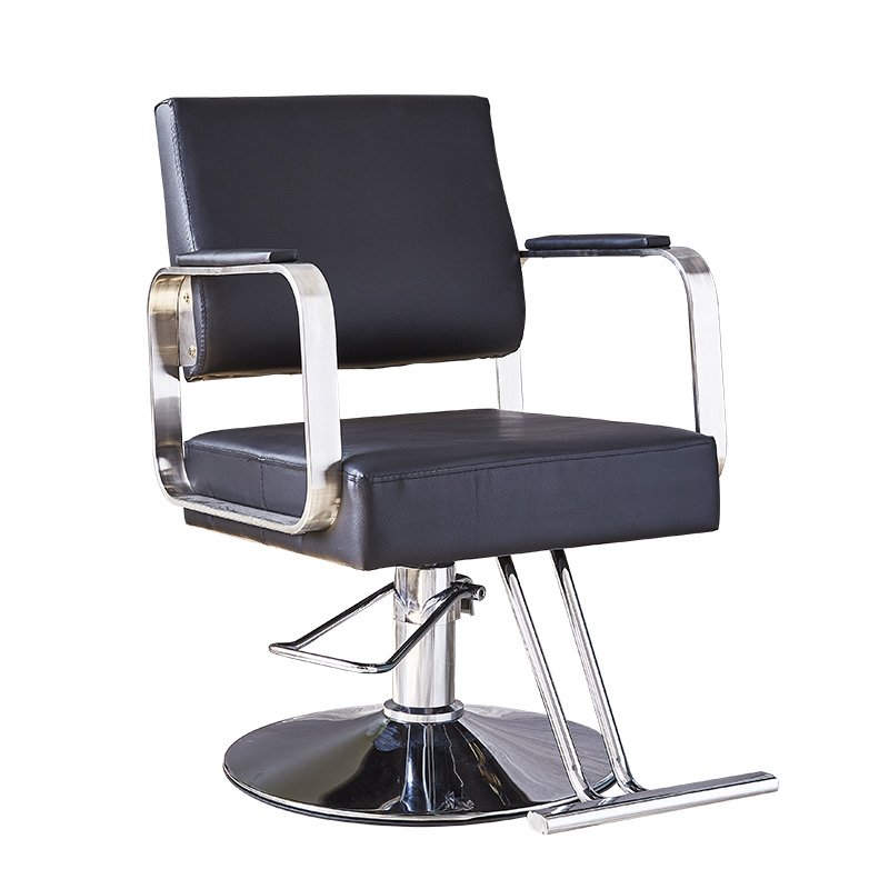 modern cheap salon furniture hydraulic pump barber chair synthetic leather base model stainless steel barber chair for men