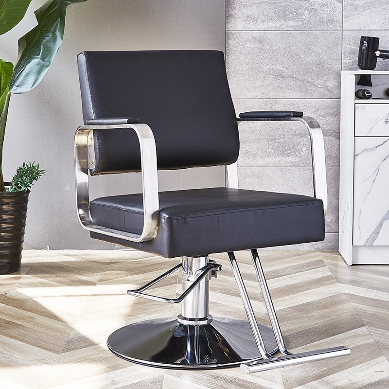 modern cheap salon furniture hydraulic pump barber chair synthetic leather base model stainless steel barber chair for men