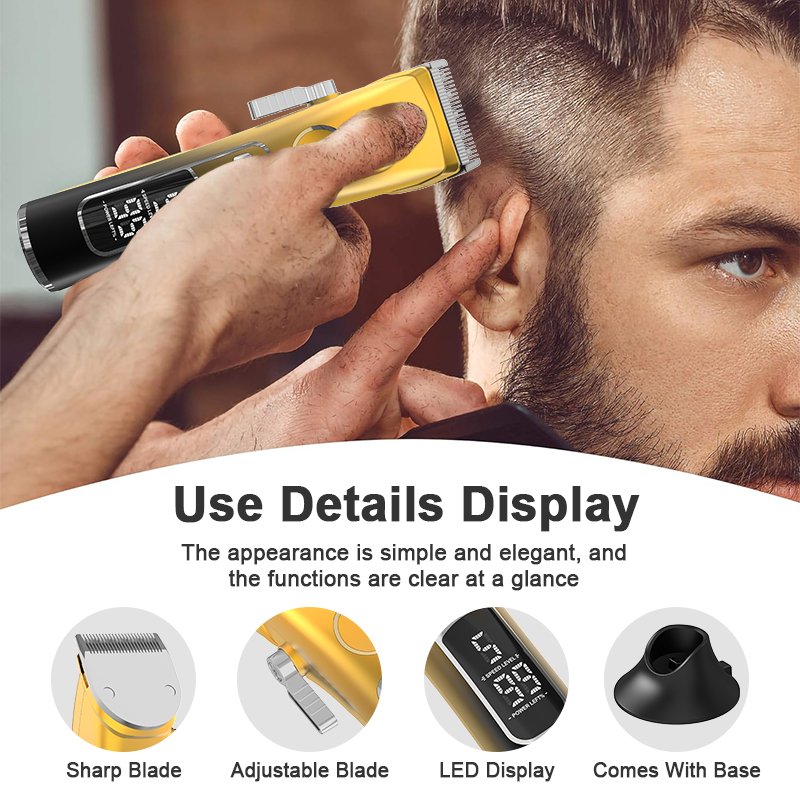 Five Plus New Design Barber Clippers Hair Cut Machine Electric Trimmer Rechargeable Professional Cordless Hair Clipper for Men